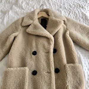 ASOS teddy coat - cream